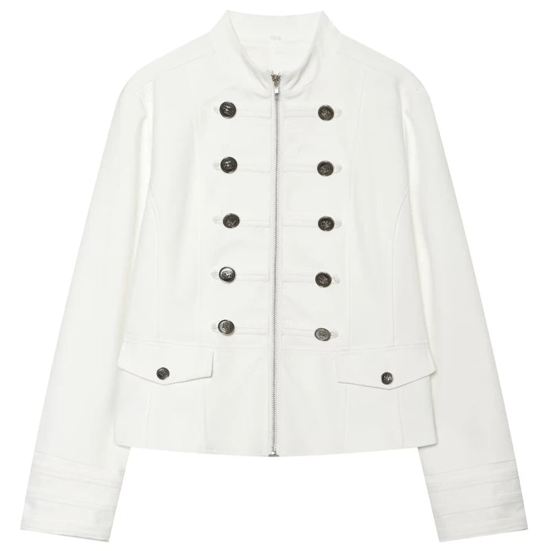 Crop White Jacket Women'S Jacket 2026 Elegant 