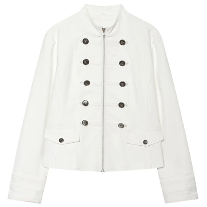 Crop White Jacket Women'S Jacket 2026 Elegant 