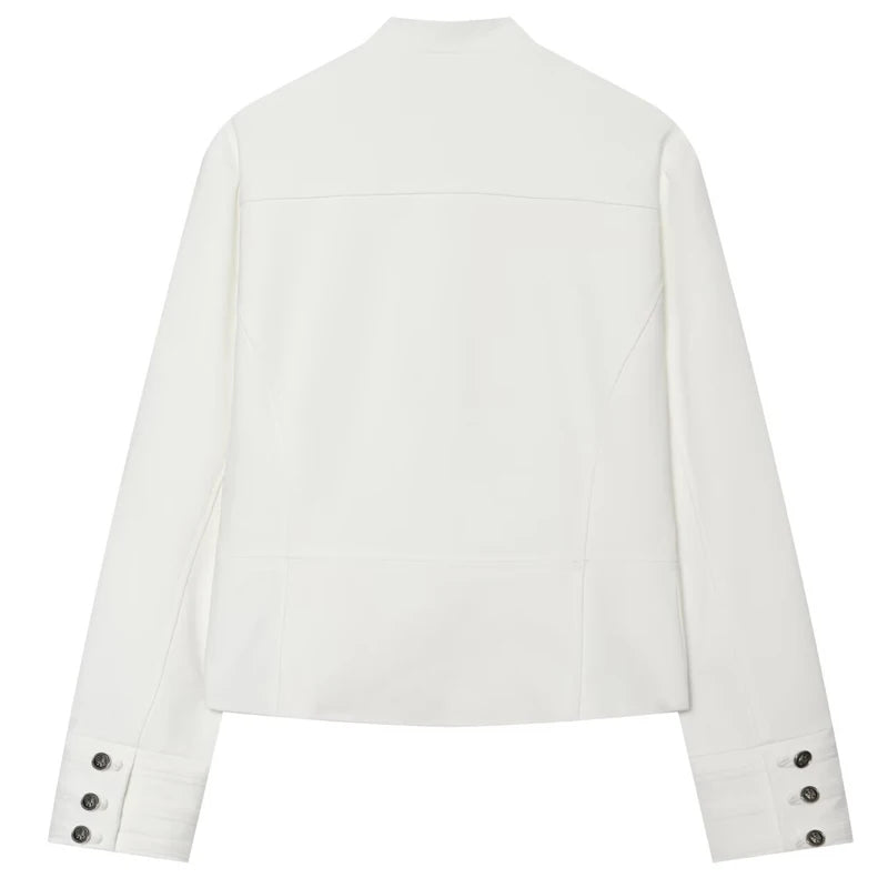 Crop White Jacket Women'S Jacket 2026 Elegant 