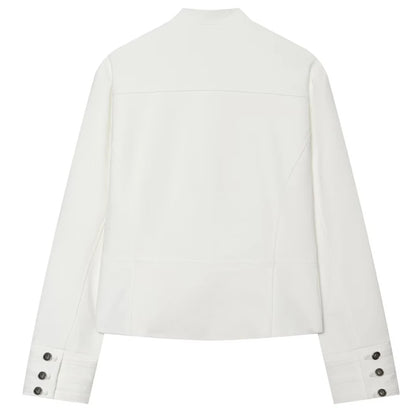 Crop White Jacket Women'S Jacket 2026 Elegant 