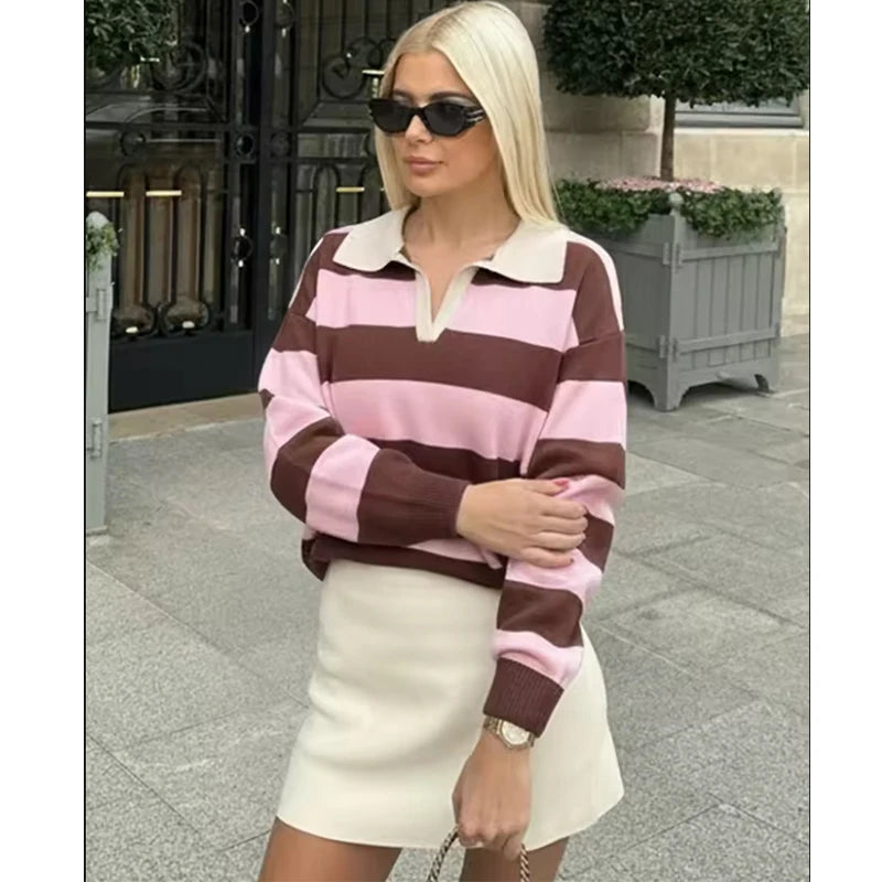 Autumn New  Polo Neck Pullover