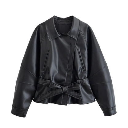 Women Fashion Black  Trench 